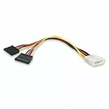 StarTech.com SATA Y-Stromkabel - Splitter Power Y-Kabel mit 2 x SATA intern 1 x Molex (Stecker) 2 x SATA Power (15 pin) Buchse 30cm