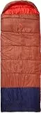 McKINLEY Unisex – Erwachsene Comfort II 10 Schlafsack, Red Rust/Navy Dark, 195R
