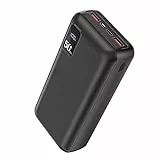 Power Bank 50000mAh 22,5W Powerbank PD20W Schnell Aufladende Externer Handyakku USB C mit LED Display 3 Ausgängen & 2 Eingängen Tragbares Ladegerät für iPhone16 15 14 13 12 Pro Max, Samsung, iPad