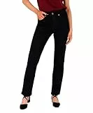 ESRA Damen Jeans Schwarz Straight Jeans Hose Damen G200