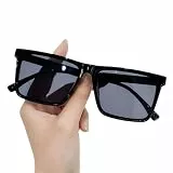 Gyios Sonnenbrille Gesichtsformende Stilvolle Quadratische Brille – Gläser, Brillen Für Männer Und Frauen Mit Runden Gesichtern-f103-02-schwarz