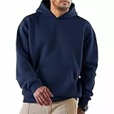 PINSPARK Kapuzenpullover Herren Langarm Hoodie Sommer Leicht Hoodies Schnelltrocknend Atmungsaktiv Pullover Outdoor Laufen Train Sportshirts Dunkelblau m