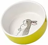 Nobby Nager Keramik Napf Rabbit, grün/weiß Ø 11cm x 4,5 cm, 1 Stück