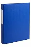 Exacompta 54382E 10er Pack Ringbücher 2 Ringe Füllhöhe 25mm, Rücken 40mm, aufgeklebtes Rückenschild, für DIN A4 Kunststoffbezug aussen und innen, blau