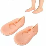 1 Paar Silikon Socken Rissschutz Füße Schutz Socken Füße Schutzsocken (M-Leder), silikonsocken für rissige füße