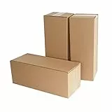 PACK4YA 400×150×150mm Lange Pakete für Versand versandbox Verpackungskartons schlank faltkarton Versandkartons für die Verpackung päckchen kartonschachteln GLS DHL UPS Geschäft oder Geschenk(10 Stück)