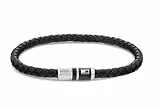 Tommy Hilfiger Jewelry Geflochtenes Lederarmband für Herren - Erhältlich aus Schwarz, Blau und Braun