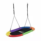 Relaxdays XXL Nestschaukel Oval für Kinder & Erwachsene 300kg 150x80cm bunt