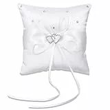 Psyqtsuary Ringträgerkissen, Perlen, Hochzeitsringkissen für Antrag und Hochzeitszeremonie