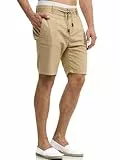 Indicode Herren Bowmanville Shorts aus Leinen & Baumwolle | Herrenshorts Freizeitshorts Cornstalk, L