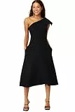 Trendyol Damen Black A-Geschnittener Bogen detaillierte gewebte Elegante Abendkleid TPRSS24L00105, Black 38