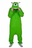 RANSUU Onesie Kostüm Wazowski Relaxo Jumpsuit Erwachsene Pyjama Damen Herren Tier Monsters Schlafanzug Weihnachten Karneval Halloween DanYG-L