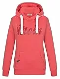 Eight 2 Nine Damen Hoodie Moin LETN-072 Kapuzen-Sweatshirt Statement Maritim Middle Orange M