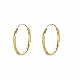 Pernille Corydon Creolen Gold - Plain Ø 20mm glänzend - Silber 925 18K vergoldet - E139g