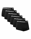 DANISH ENDURANCE 6er Pack Kurze Boxershorts Herren Baumwolle, Mit kurzem Bein, Unterhosen Männer, Ohne Zettel, Schwarz - 6er Pack, M