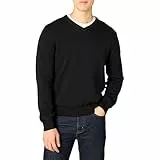 Amazon Essentials Herren Pullover-Pullover Mit V-Ausschnitt (Erhältlich In Groß und Schwer), Schwarz, L