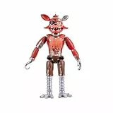 Jazwares Five Nights at Freddy’s FNF0105 - Withered Foxy - 12,5 cm - bewegliche Figur mit Schreckfunktion und Augen, die im Dunkeln leuchten - offizielle Figur
