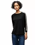 Street One Damen 3228249 Shirt mit Leo-Gallonstreifen, Black, 38