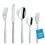 Amefa SATINA Besteckset 12 Personen, Besteck Set 60-teilig, Spülmaschinenfest, Besteck Rostfrei 18/10 Edelstahl, Spezial-Wellenschliff, Gehärteter Klingenstahl