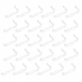 30 pcs 20G L-förmige Klare Piercing Retainer aus Kunststoff für NasePiercing Retainers Flexible Retainers Durchsichtiges Piercings Nase Nostril Plastik-Piercings Platzhalter Kunststoff Piercing für OP