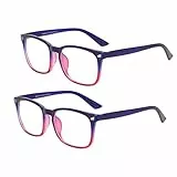 MUCKLILY 2stücke Retro-brillen mit Blaulichtfilter für Damen und Herren Stylische Gaming-brillen zum Schutz vor Bildschirmlicht Leichter Rahmen für Komfort Beim Lesen und Arbeiten