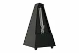 Wittner Metronom Taktell Pyramidenform System Maelzel Serie 800 - Massivholzgehäuse - Ohne Glocke - Schwarz matt - Mechanisch zum Aufziehen - Keine Batterien erforderlich - Made in Germany