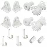 LAINIKE 2er Set Rollo Halterung 17mm Ohne Bohren - Ersatzteile & Klemmfix für Verdunkelungsrollo, Doppelrollo, Seitenzugrollo - Weiß