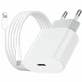 USB C Ladegerät mit Ladekabel for iPhone, 20W Schnellladegerät mit Ladekabel 2M, Schnellladekabel for iPhone 14/13/ 12/11/ X/ 8/7