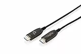 DIGITUS Glasfaser HDMI-Kabel – 10m – UHD 8k 60Hz 4k 120Hz – HDMI 2.1 – 48 Gbps – eARC, HDR, HDCP 2.2, CEC – AOC Hybrid-Kabel – vergoldete Kontakte – Schwarz