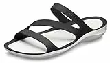 Crocs Herren Swiftwater Sandal W Sandalen, Black/White, 39/40 EU