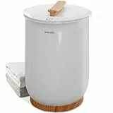 SereneLife Eimer Handtuchwärmer Elektrisch – Towel Warmer – Wellness Handtuch Wärmegerät 20L in Weiß – 1-Knopf Steuerung Heizkorb mit automatischer Abschaltung – für Bademäntel, Decken, Pyjamas &Co.
