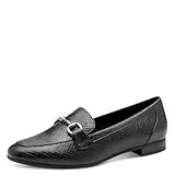 Marco Tozzi Damen Slipper mit Blockabsatz Vegan, Schwarz (Black STR.), 38 EU