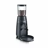 GRAEF CM702 - Elektrische Kaffeemühle, Bohnenbehälter 250g, Herausnehmbares Edelstahl-Kegelmahlwerk, 24 Mahlgrade, Kaffeemühle Siebträger, Bis 12 Tassen Filterkaffee, Aromaschonendes Mahlen, Schwarz