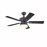 Westinghouse Lighting 7316240, traditioneller 105 cm Deckenventilator Nevada von Westinghouse Lighting aus Eisen für den Innen- und Außenbereich, Leuchte mit Opalmilchglas