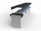 Alu-Mauerabdeckung Komplettsystem - Abdeckung 2,0 m inkl. 3x Schnapphalter und 1x Stoßblech - Größe: XXL, Farbe: Anthrazit RAL 7016