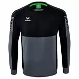 Erima Unisex Erwachsene Casual Six Wings Sweatshirt (1072203), Slate Grey/schwarz, L