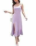 Aupuls Abendkleid Damen Lang Schwarz Kleider Hochzeitsgast Damen Ärmelloses Cocktailkleid Damen Lang Braunes Kleid Kleid Hochzeitsgast Damen Langes Kleid Sommer Kleid Kleid Lila Aupg003 Lavender L