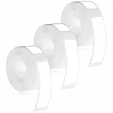 Nogeqi 3 Rollen Etiketten Weiß für Phomemo D30/D32/D35/Q30/Q30S/Q31, 12 x 40 mm, Thermal Label Tape, Thermo Etikettenband Adaptiertes Etikettendruckpapier für Haus Büro Schule, 160 Bänder/Rolle