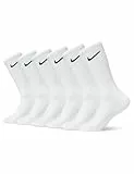 Nike Men's Everyday Cushion Crew-trainingssocken (6 Paar), White/Black, L