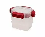 Joseph Joseph Nest Lock Rechteckige Frischhaltedosen Kunststoff, 4-Teiliges Vorratsdosen-Set Luftdicht, Aufbewahrungsbox Küche, Mikrowellengeschirr, 1.1L