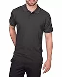 HRM Heavy Polo Herren, Dunkelgrau, Gr. XL - Premium Poloshirt aus 100% Baumwolle, Basic Polohemd bis 60°C Waschbar, Hochwertige & Nachhaltige Workwear