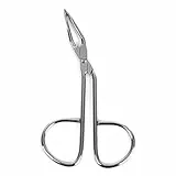 1Pc Augenbraue Pinzette Edelstahl Mit Schere Geformt - Straignt Clip Flache Spitze für Haar Plucker (Silber)