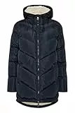 OXMO Naara Damen Steppmantel Wintermantel Winterjacke gefüttert mit hochabschließendem Kragen, Größe:L, Farbe:Total Eclipse (194010)