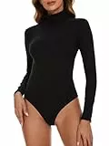 STARBILD Damen Body Bodysuit Elegant Rundhals Langarm Top Overall zweiten Skin für Freizeit Eleganter Langarmshirt T-shirt