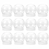 Toyvian 12-teiliges DIY-schneekugel-Set aus Durchsichtigem Kunststoff, Weihnachts- -bastelbedarf für Weihnachtsdekoration Und Heimdekoration