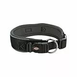 Trixie Prem Halsband, extra breit, S-M 33-42 cm, 35 mm, Schwarz