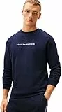 Tommy Hilfiger Herren Sweatshirt Track Top mit Rundhalsausschnitt, Blau (Desert Sky), L