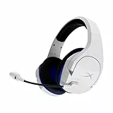 HyperX Cloud Stinger Core, Kabelloses Gaming-Headset, 2,4-GHz, kompatibel mit PS5, PS4 und PC, leicht, robuste Stahlschieber, Mikrofon mit Geräuschunterdrückung, integrierte Audiosteuerung, Weiß