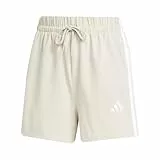 adidas Damen Essentials 3-Stripes Cotton Shorts, Wonder Alumina/White, S