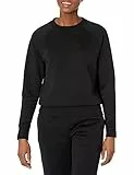 Amazon Essentials Damen-Sweatshirt mit Rundhalsausschnitt und langen Ärmeln (Erhältlich in Übergröße), Schwarz, L